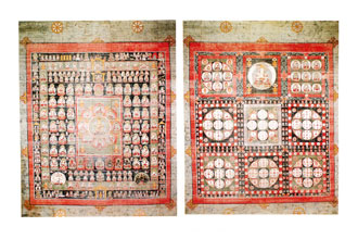 絹本着色両界曼荼羅